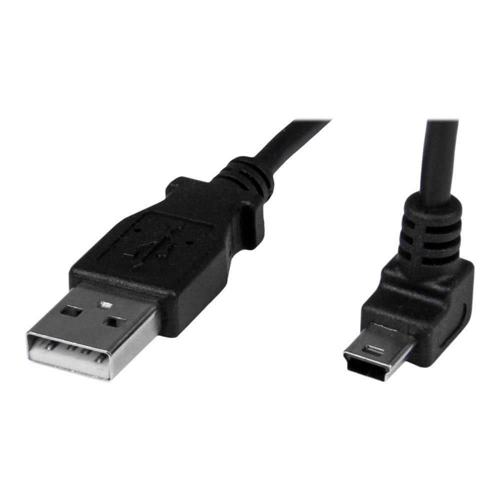 StarTech.com StarTech.com 1m Mini USB Cable Cord - A to Up Angle Mini B - Up Angled Mini USB Cable - 1x USB A (M), 1x USB Mini B (M)...
