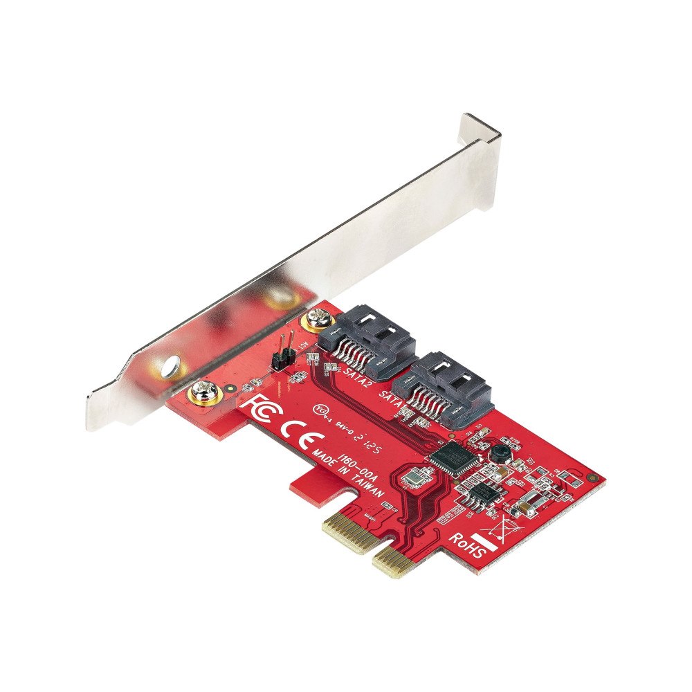 StarTech.com StarTech.com SATA PCIe-kort - 2-portars PCIe SATA-expansionskort - 6 Gbps - Hel-/lågprofil - PCI Express till SATA-adapt...