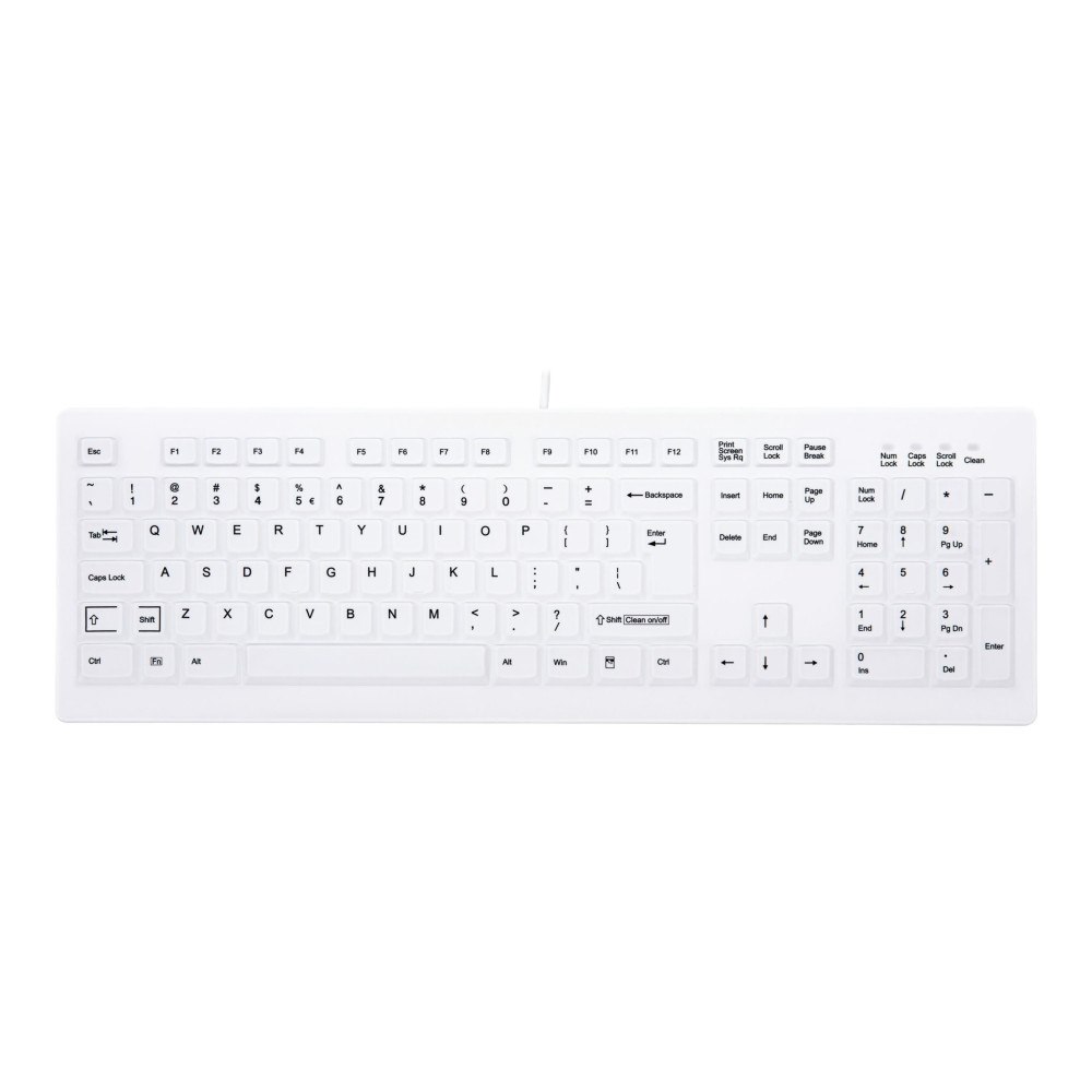 CHERRY Active Key MedicalKey AK-C8100 Sanitizable - tangentbord - amerikansk - vit Inmatningsenhet