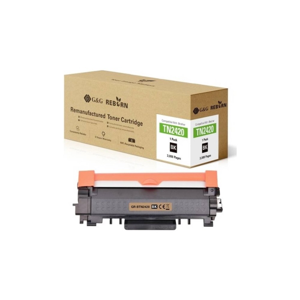 G + G G&G Tonere erstatter Brother TN-2420 Kompatibel Sort 3000 Si...