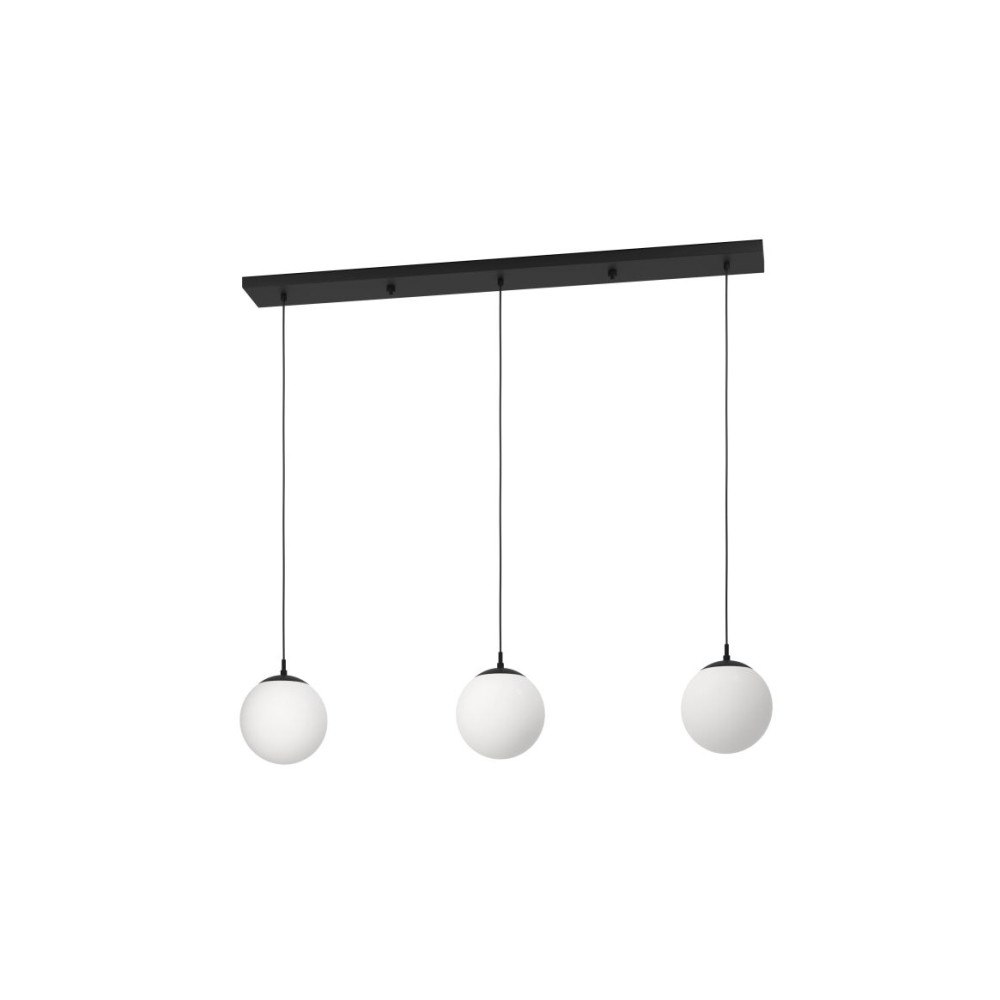 EGLO EGLO Rondo 3, Svart, Vit, Vit, Glas, Stål, Rund, Svart, inom...