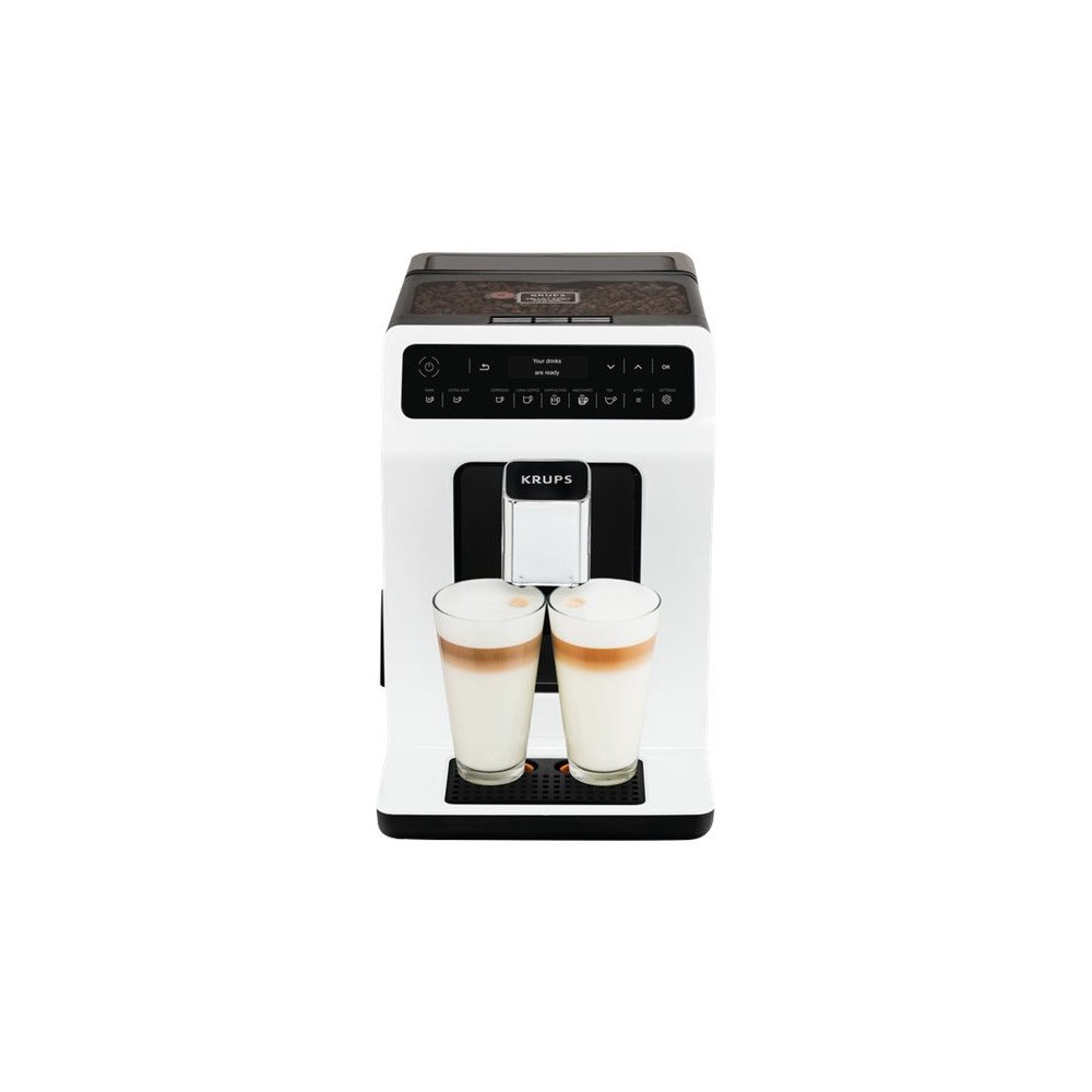 Krups Krups Evidence EA890110 - automatisk kaffekokare med mjölkskummare - 15 bar - vit