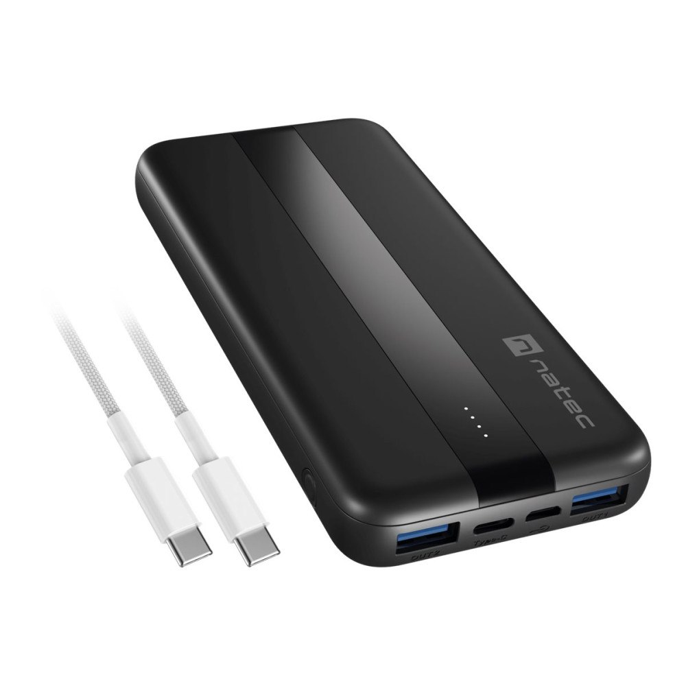 NATEC Natec TREVI SLIM Q power bank - Li-pol - USB-C, 2 x USB - 20 Watt