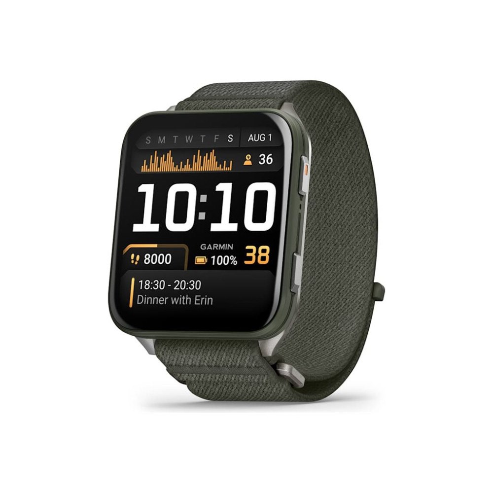 Garmin Garmin Venu X1 - moss fiberförstärkt titan - sportklocka med band - mossa - 32 GB