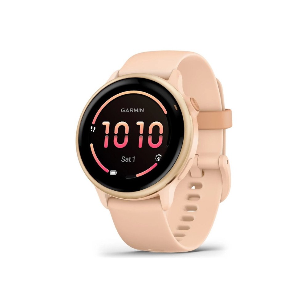 Garmin Garmin vívoactive 6 - metallisk rosa gryning - smart klocka med band - rosa gryning - 8 GB
