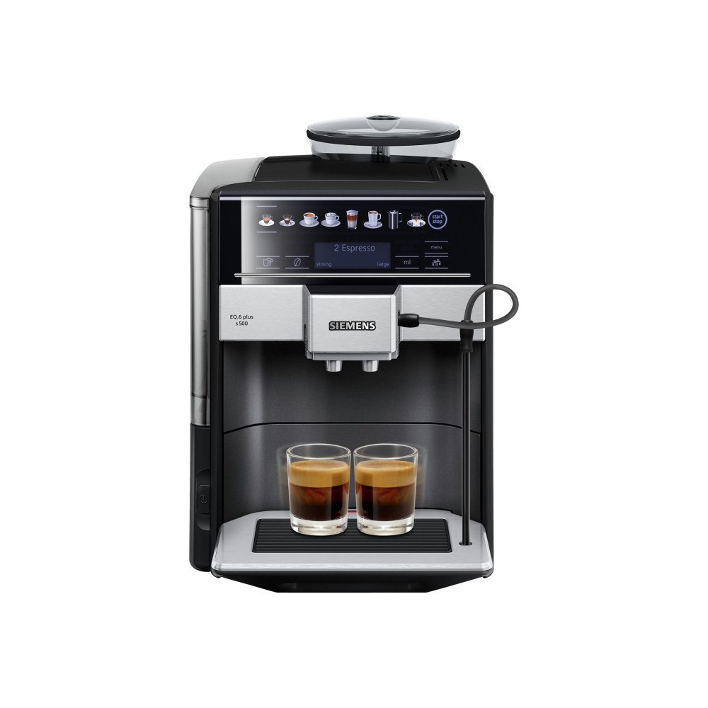 Siemens Siemens EQ.6 plus s500 TE655319RW - automatisk kaffekokare med mjölkskummare - 19 bar - svart