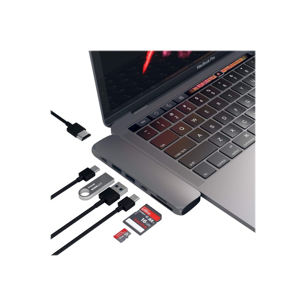 Satechi Satechi Aluminum Type-C Pro Hub Adapter - dockningsstation - USB-C