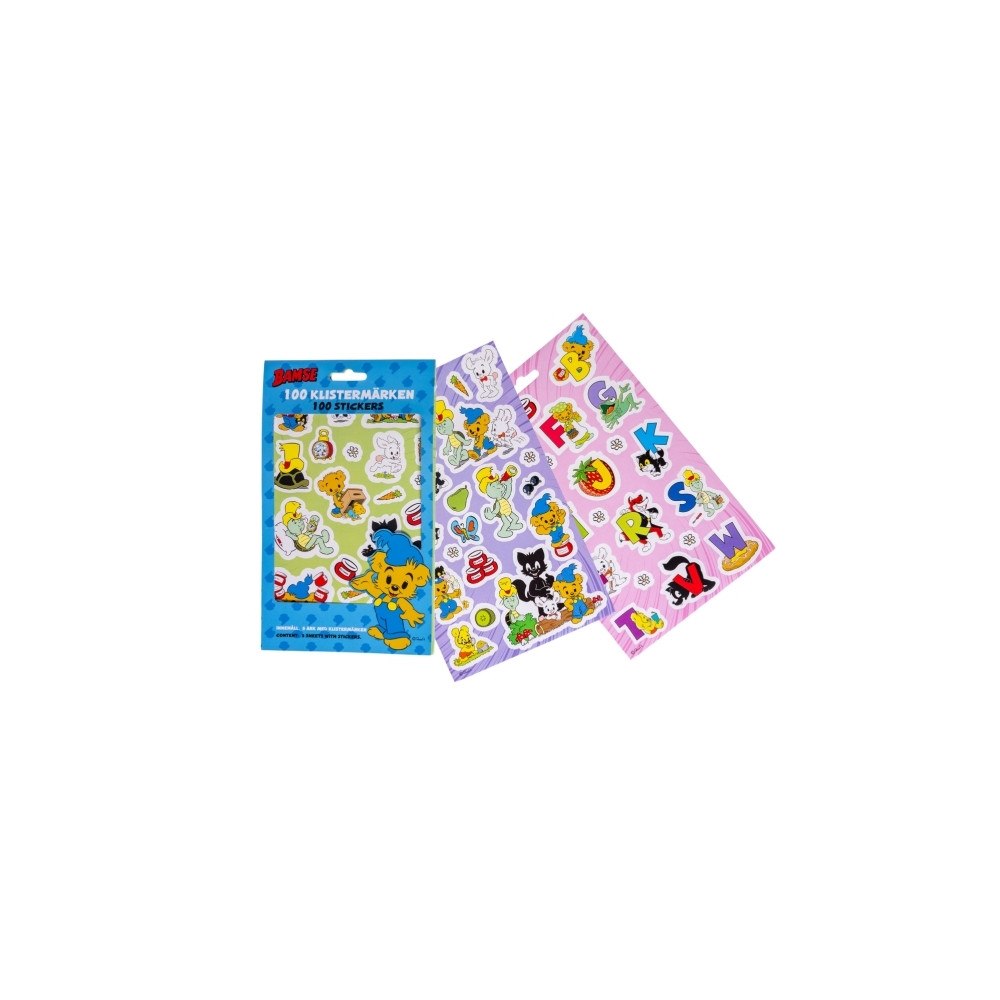 Bamse BAMSE Klistermärken set med 100 klistermärken, pappersförpac...