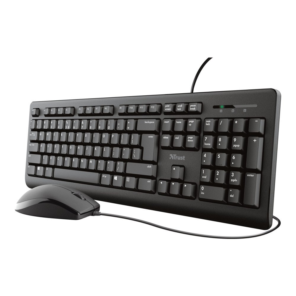 Trust Computer Products Trust Primo - sats med tangentbord och mus - QWERTZ - tysk Inmatningsenhet
