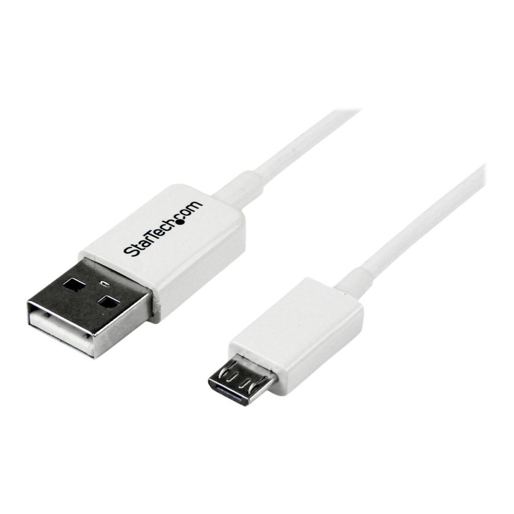 StarTech.com StarTech.com 3.3 ft. (1 m) USB to Micro USB Cable - USB 2.0 A to Micro B - White - Micro USB Cable (USBPAUB1MW) - USB-ka...