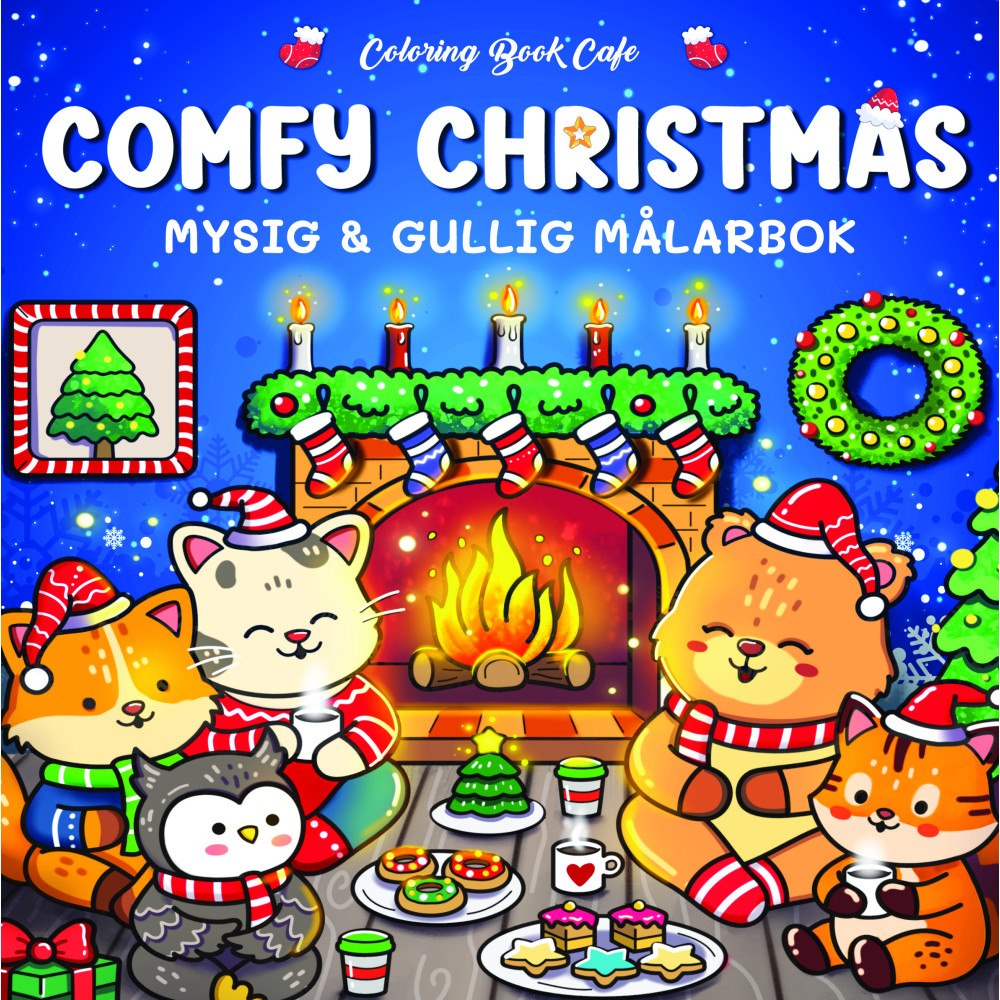 Legind A/S Comfy Christmas : Mysig och gullig Cozy Coloring målarbok från Coloring Book Cafe (häftad)