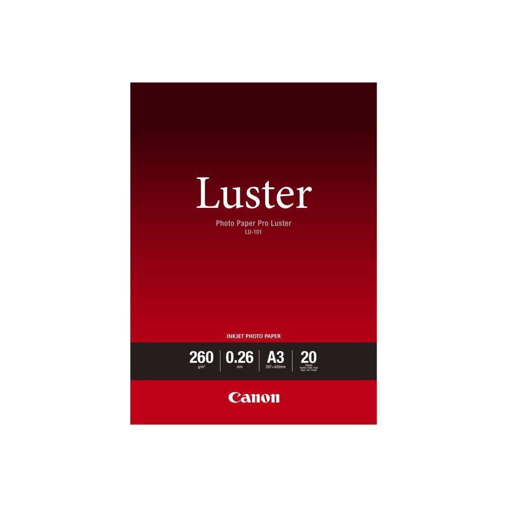 CANON Canon Photo Paper Pro Luster LU-101 - fotopapper - lyster - 20 ark - A3 - 260 g/m²
