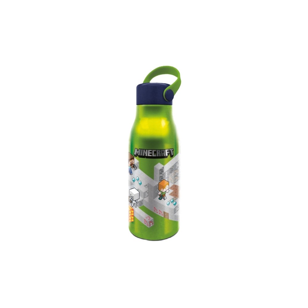 Stor MINECRAFT ALUMINIUMFLASKA MED FLEXI-HANDTAG 760 ML  Vattenfl...