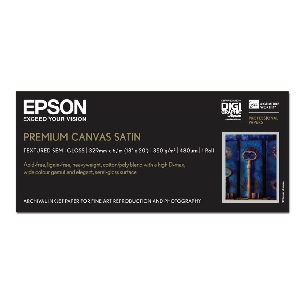 EPSON Epson PremierArt Water Resistant Canvas - kanvaspapper - blank - 1 rulle (rullar) - Rulle (33 cm x 6,1 m) - 350 g/m²