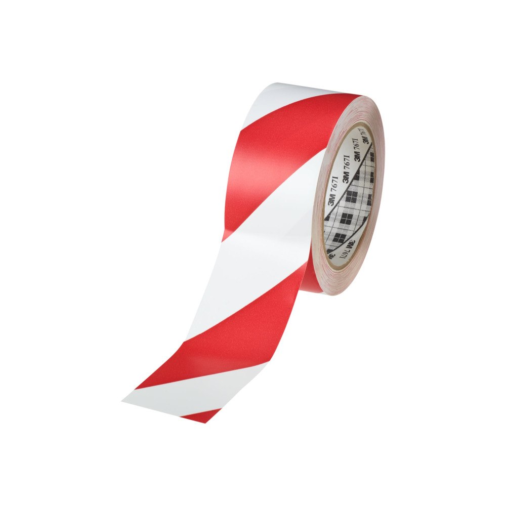3M Scotch 767i markeringstejp - 50 mm x 33 m - röd, vit