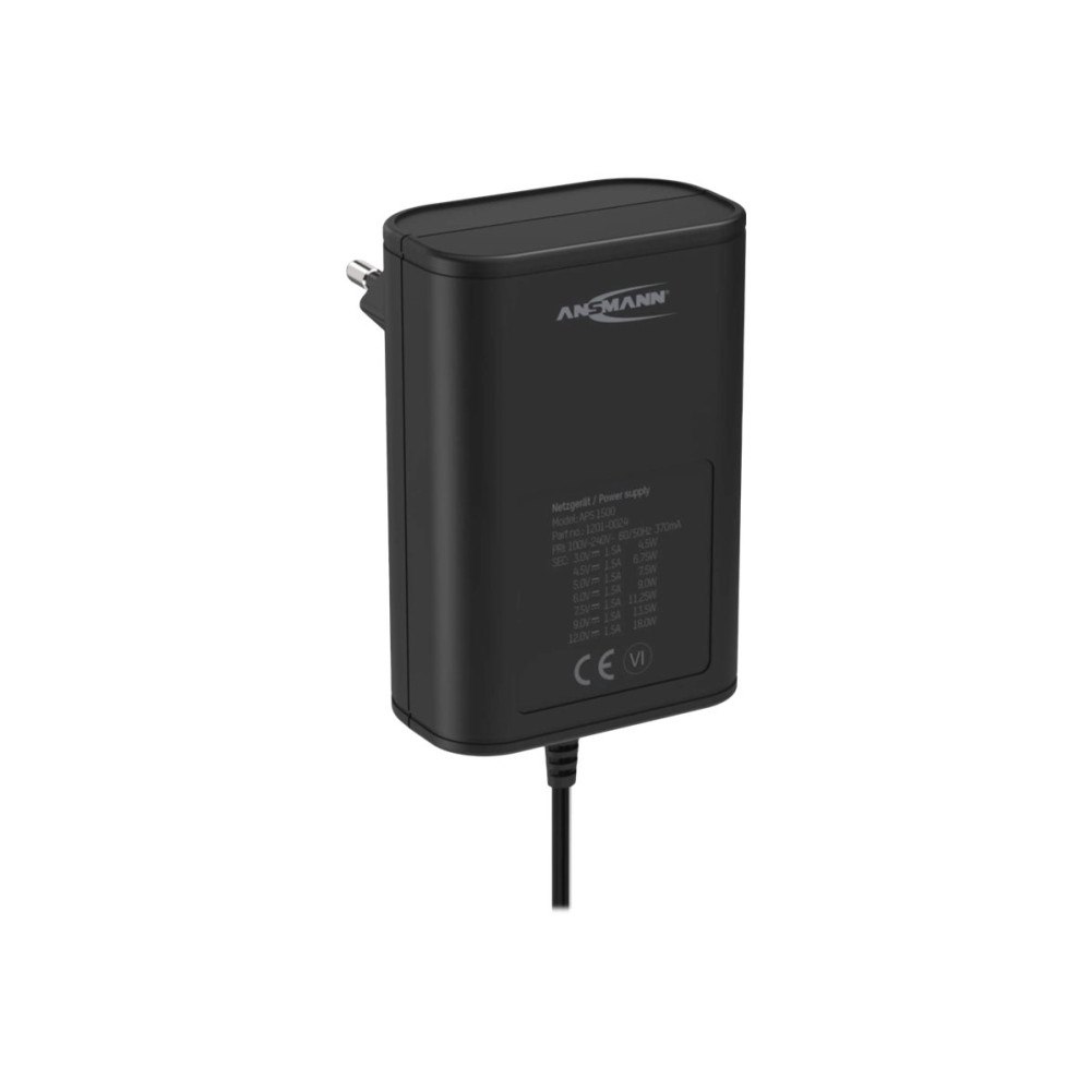 ANSMANN-ENERGY ANSMANN APS 1500 - strömadapter - 18 Watt