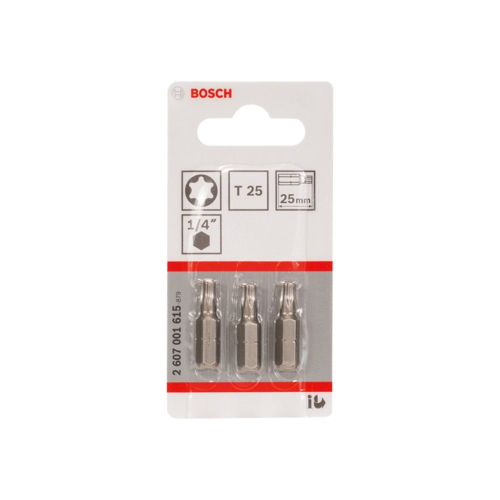 Bosch Group Bosch Extra Hard - skruvmejselhuvud - 3 delar