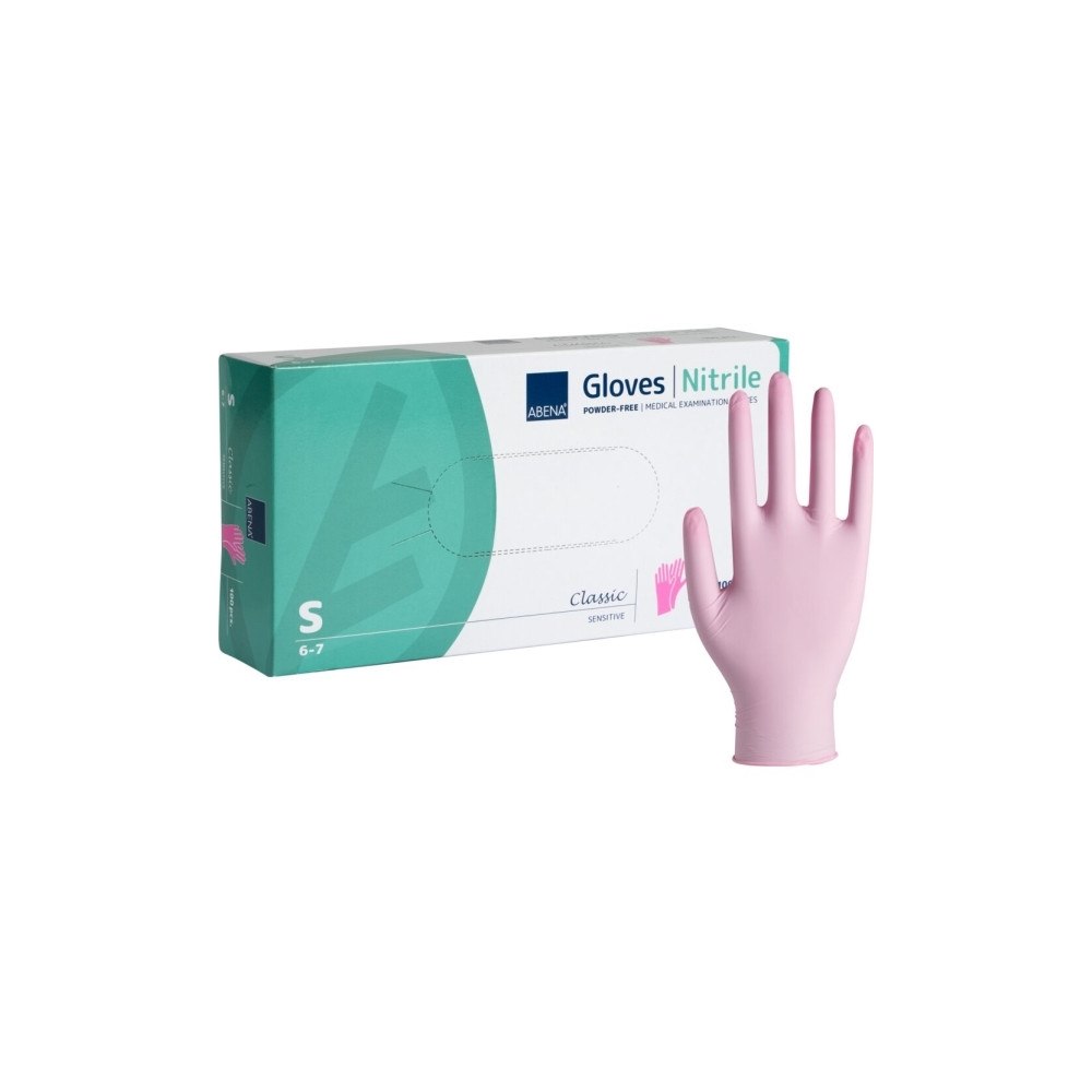 Abena Abena - handskar - small - nitrilgummi - rosa (paket om 100)