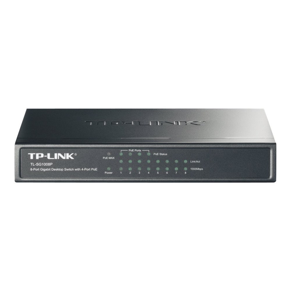 TP-LINK TP-Link TL-SG1008P - switch - 8 portar - ohanterad