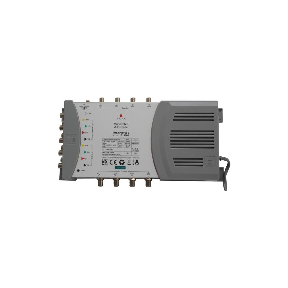 Triax Triax TMS/CKR 9x8 S, 5 ingångar, 8 utgångar, 5