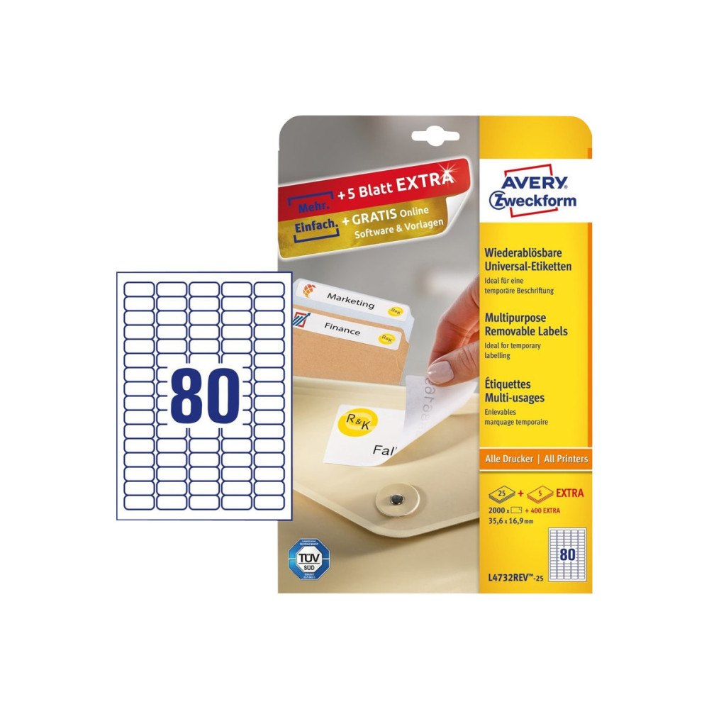 AVERY Avery - etiketter - 2000 etikett (er) - 35.6 x 16.9 mm