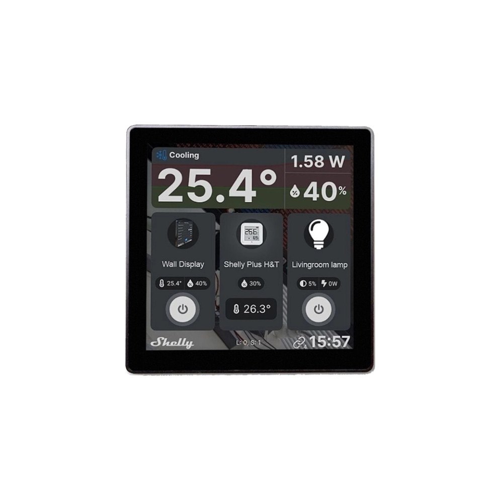 Shelly Shelly Wall Display, Trådlös, Svart, Röra, IP20, 110