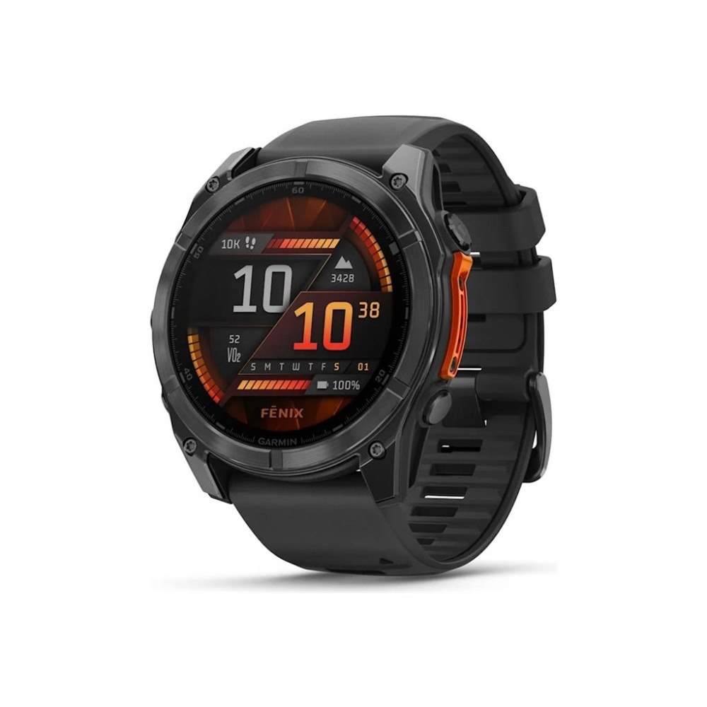 Garmin Garmin Fenix 8 - skiffergrå - sportklocka med band - svart - 32 GB