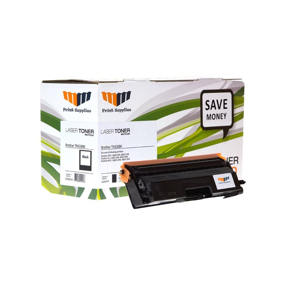 MM Print Supplies MM Print Supplies 25083UK - svart - kompatibel - återanvänd - tonerkassett (alternativ för: Brother TN326BK)