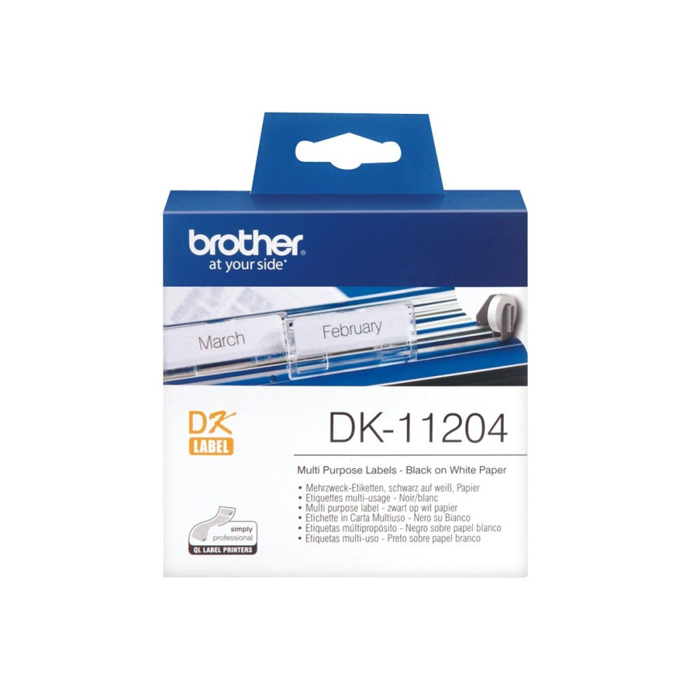 Brother Brother DK-11204 - etiketter för flera ändamål - 400 etikett (er) - 17 x 54 mm