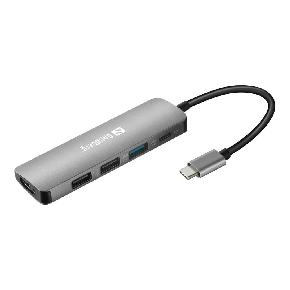 Sandberg Sandberg USB-C Dock HDMI+3xUSB+PD 100W - dockningsstation - USB-C - HDMI