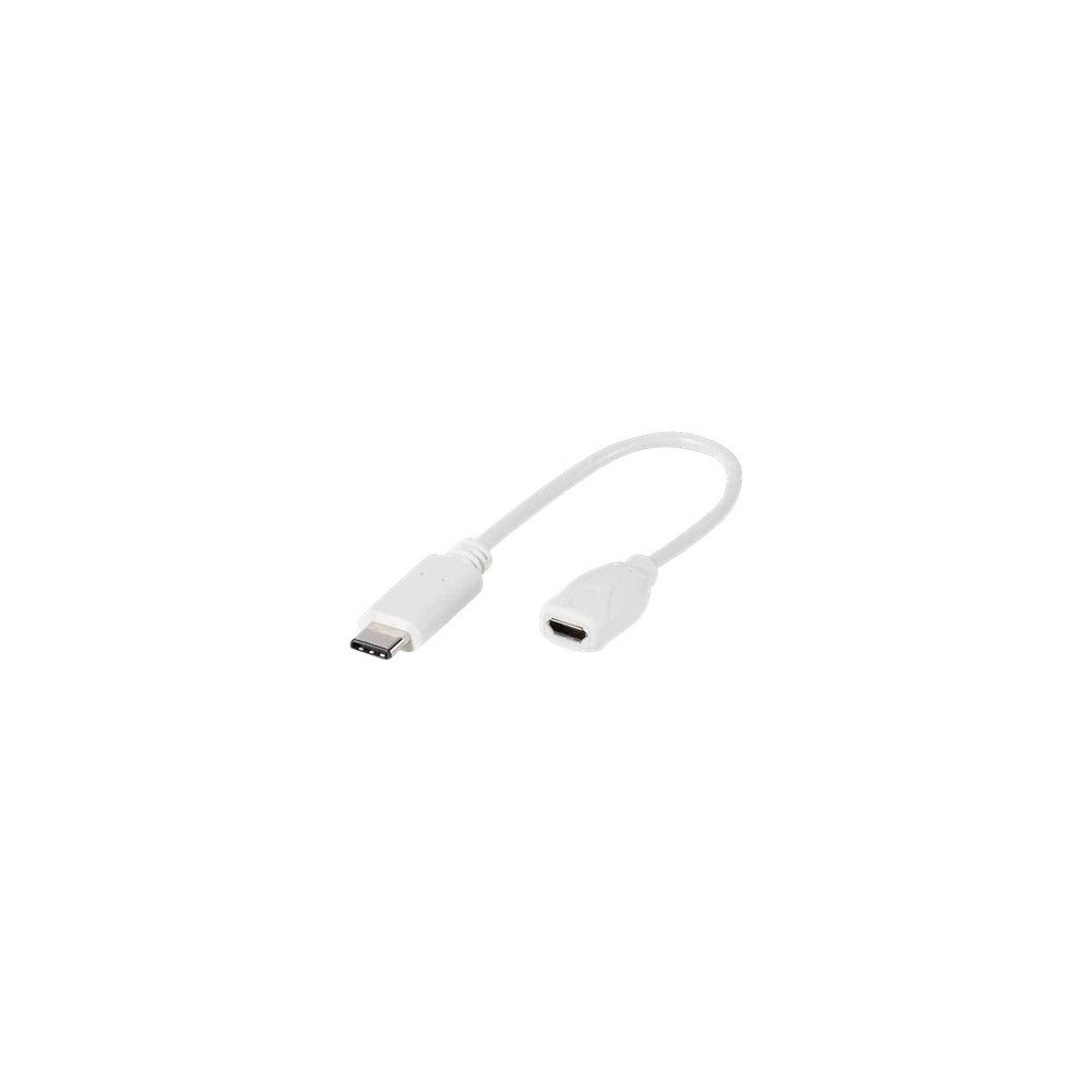 Vivanco Vivanco CA CM2 15 - USB typ C-förlängningskabel - 24 pin USB-C till mikro-USB typ B - 10 cm