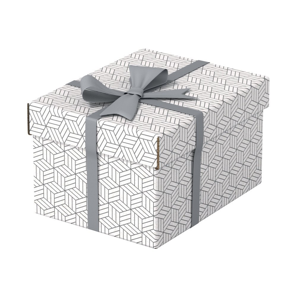 ESSELTE Esselte - presentkartong - small - 25.5 cm x 20 cm x 15 cm - vit - paket med 3