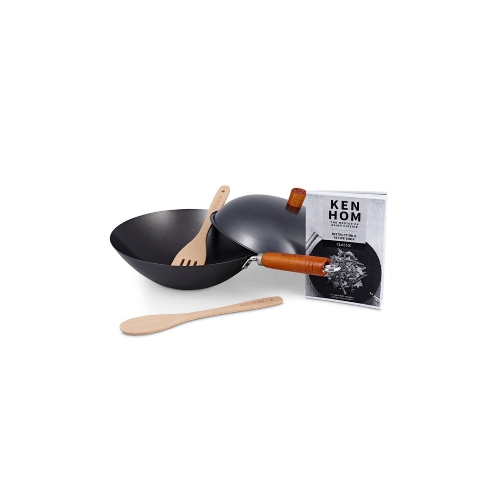 Kenhom Ken Hom KH331051, Rund, Wokpanna, Svart, Kolstål, Metall, Ke...