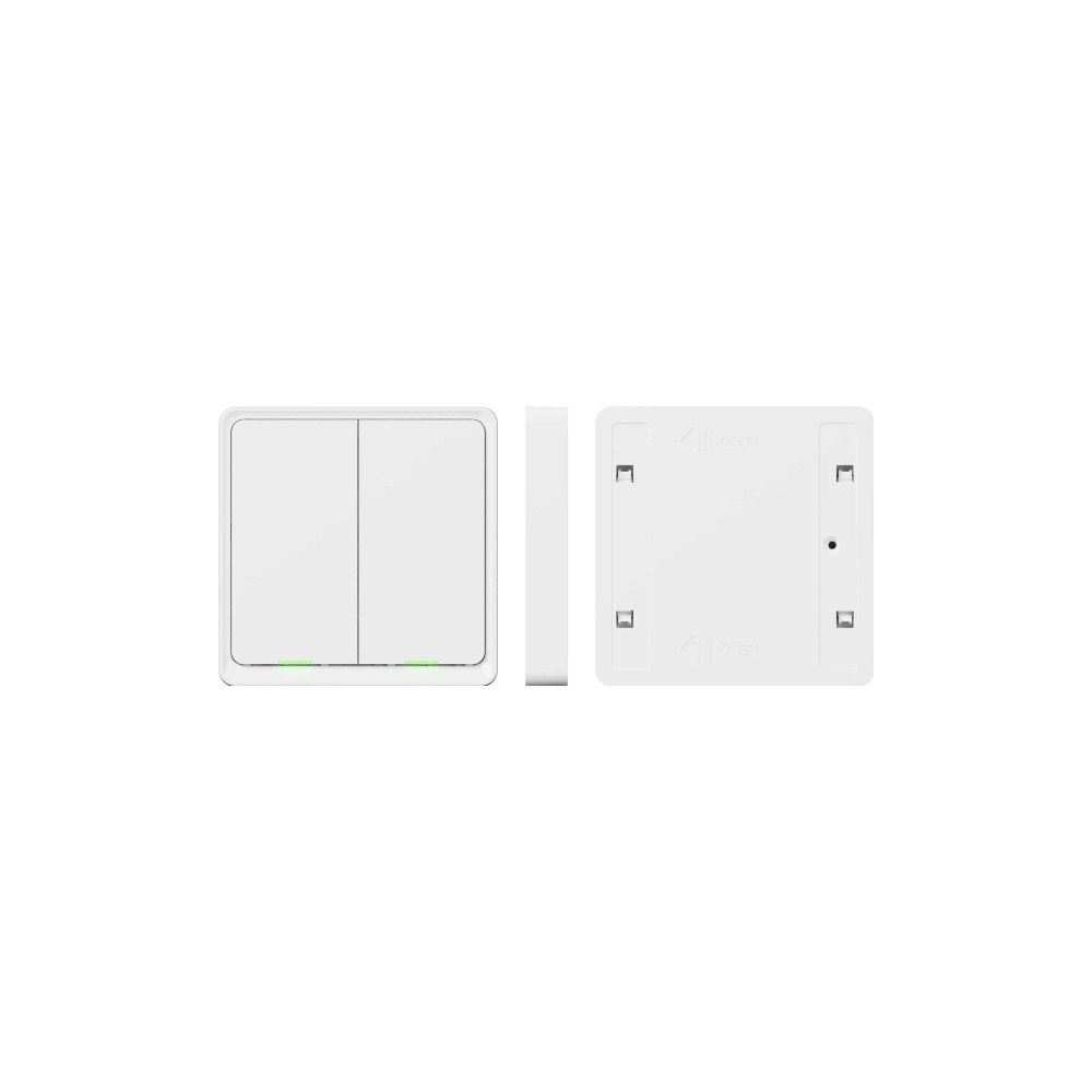 Tesla Tesla Smart Switch Dual Battery, Trådlös, ZigBee, Vit, 2 kan...