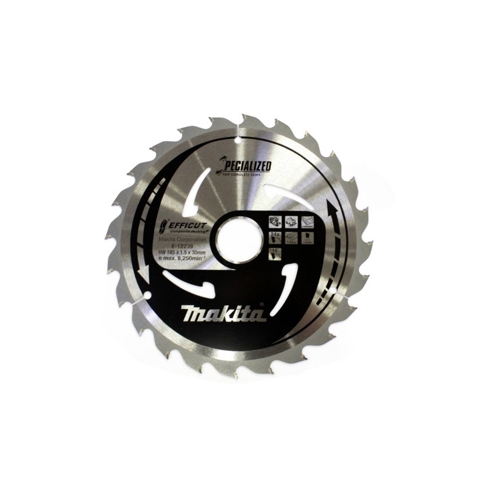 Makita Makita E-12239, Plast, Trä, 18,5 cm, 2 cm, 8250 RPM, 1,5 mm,...