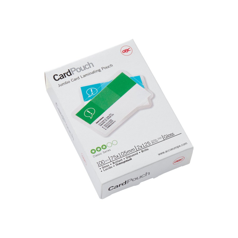GBC GBC Card Laminating Pouch - 100-pack - glättat - 75 x 105 mm - lamineringsfickor