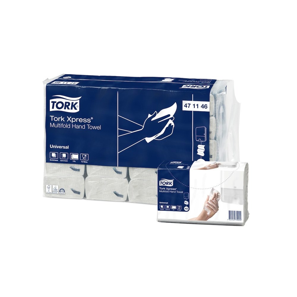 TORK Handduksark Tork H2 Xpress 471146 universal 2-lagig M-fold (...
