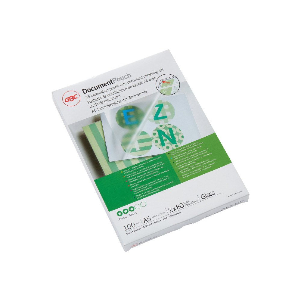 GBC GBC Document Laminating Pouch - 100-pack - glättat - A5 - lamineringsfickor