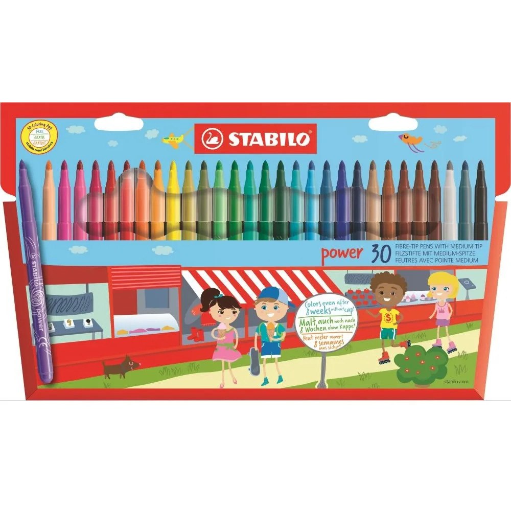 STABILO Stabilo Power Børnetusch 30 farver
