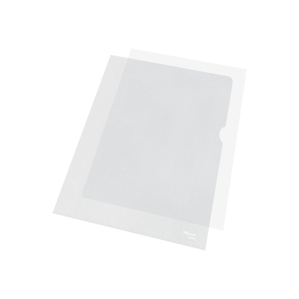 ESSELTE Esselte - L-formad mapp - för A4 - transparent (paket om 100)