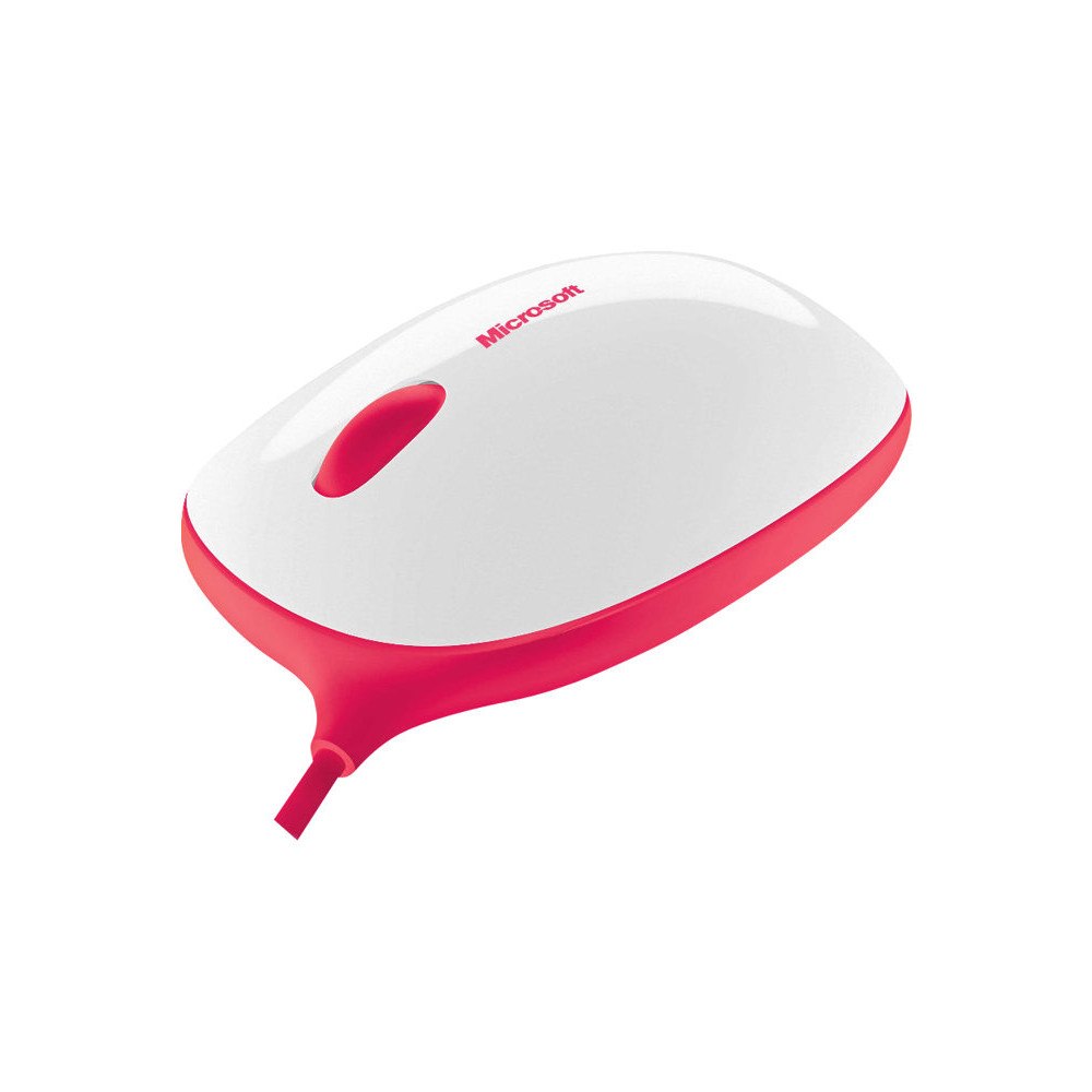 Microsoft Microsoft Express Mouse - mus - USB - vit, röd