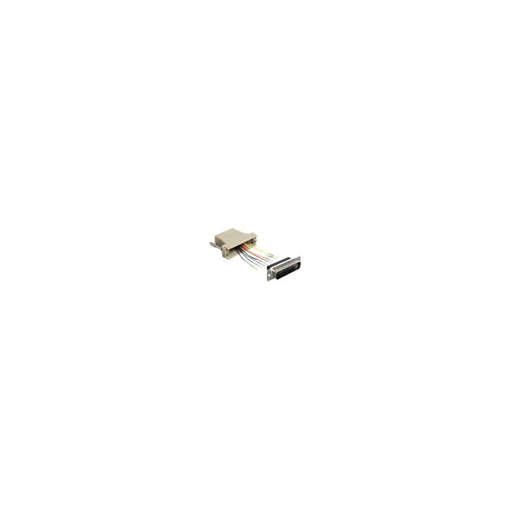 DeLOCK Delock Adapter Sub-D 25 Pin male > RJ45 female assembly kit - seriell adapter - grå
