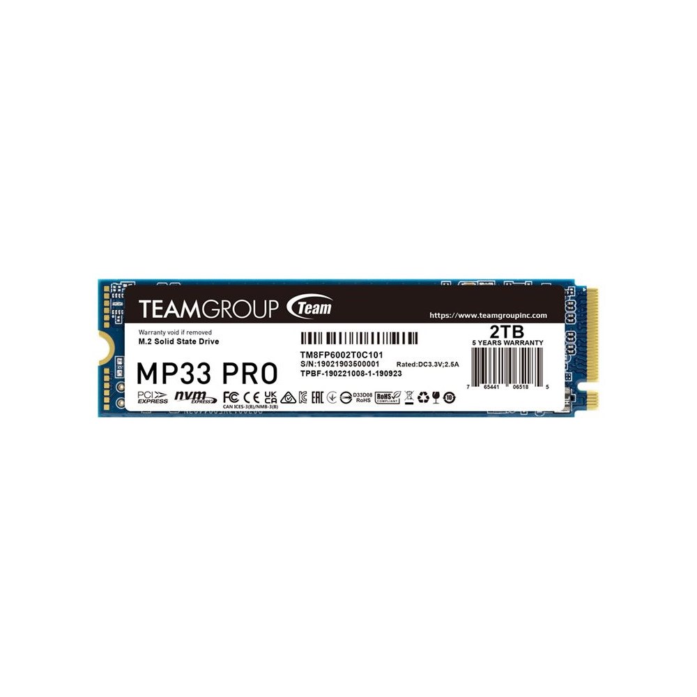 Team Group Team Group MP33 Pro - SSD - 2 TB - PCIe 3.0 x4 (NVMe)