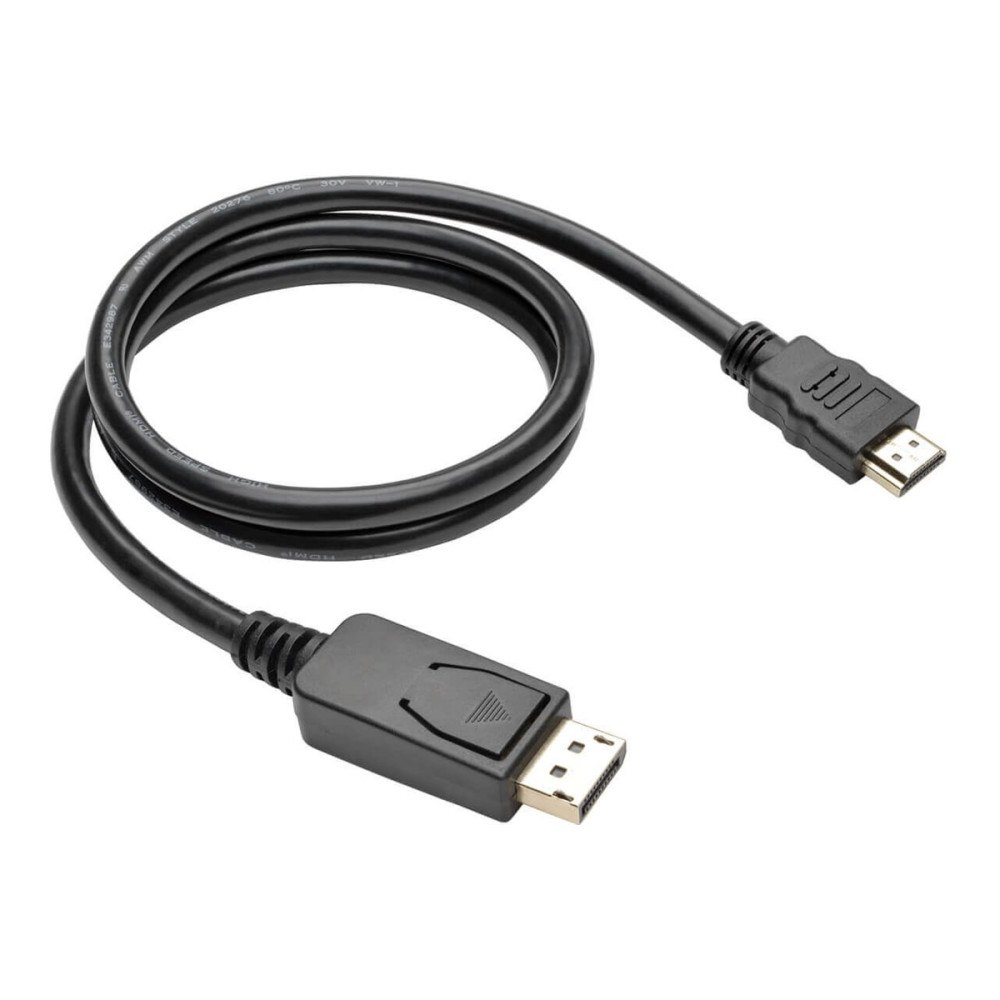 Eaton Corporation Eaton Tripp Lite Series DisplayPort 1.2 to HDMI Adapter Cable (DP with Latches to HDMI M/M), 4K, 3 ft. (0.9 m) - adapter...