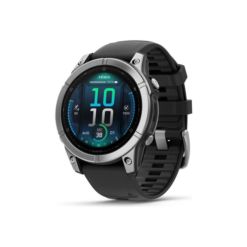 Garmin Garmin fēnix E - rostfritt stål - sportklocka med band - svart - 16 GB