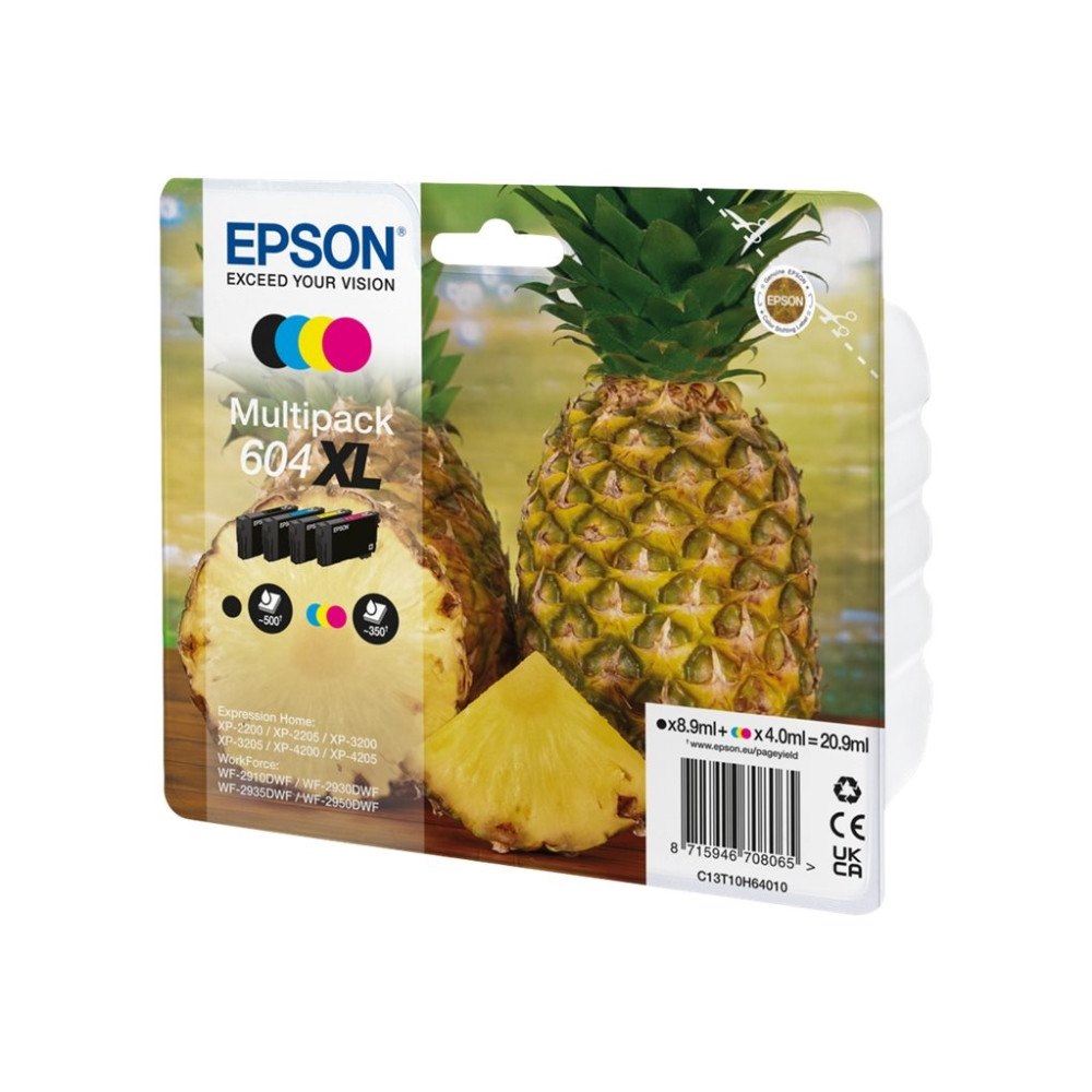 EPSON Epson 604XL Multipack - 4-pack - XL - svart, cyan, magenta, gul - original - bläckpatron