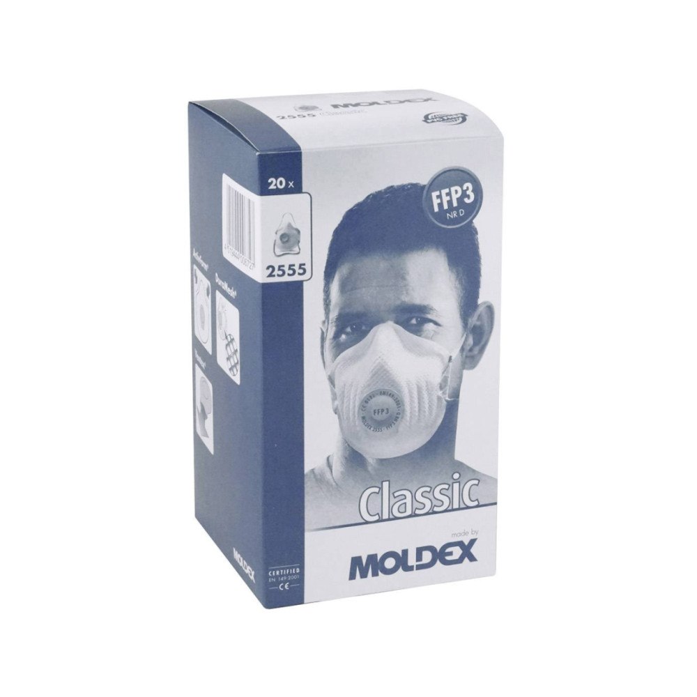 MOLDEX Moldex Klassiker 255501 Finstøvmaske med ventil FFP3 D 20 st...