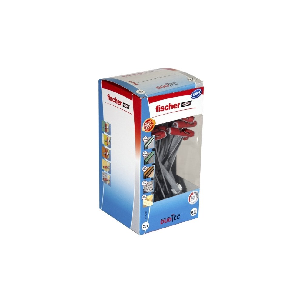 Fischer Fischer DUOTEC 10, Väggplugg, Betong, Grå, 50 mm, 1 cm, 4,5...