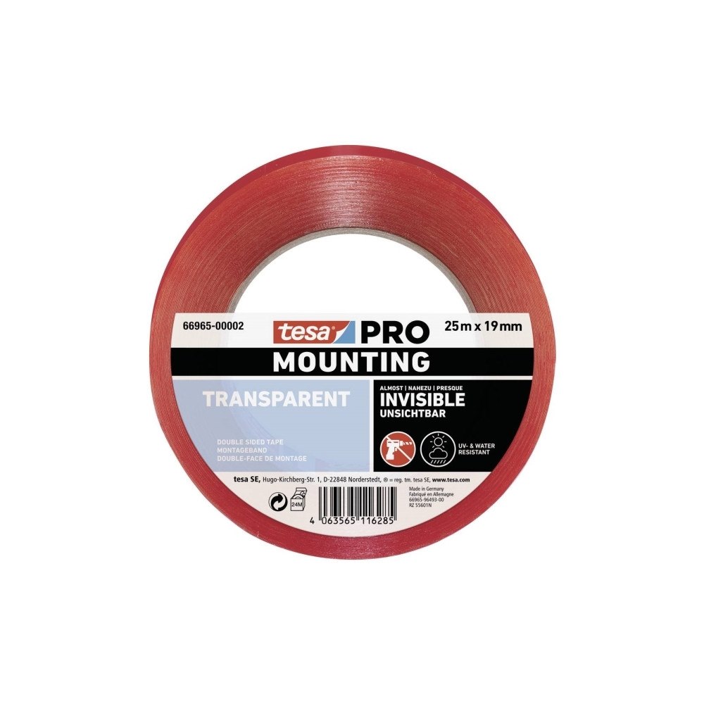 tesa tesa Montering PRO Transparent 66965-00002-00 Monteringsbånd...