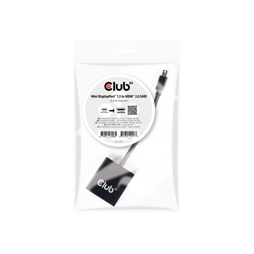 Club 3D Club 3D videokort - DisplayPort / HDMI - 20.3 cm